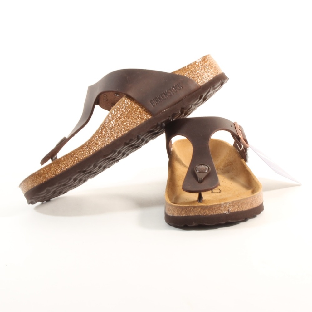 Women’s Birkenstock Gizeh Brown Cork Sandals NEW - Picture 3 of 8